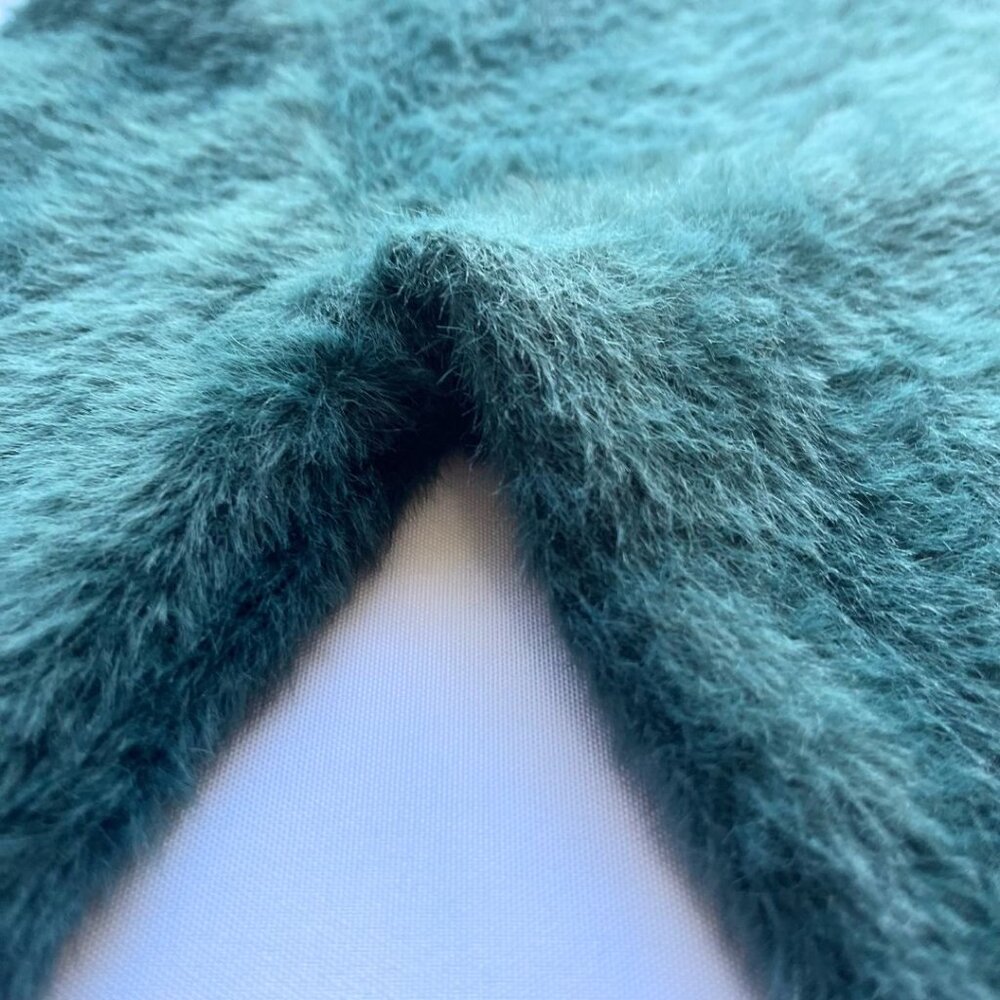 ARITZIA BABATON FUZZY KNIT DRESS IN EMERALD GREEN ARTICLE 80071 - XS - Picture 6 of 9
